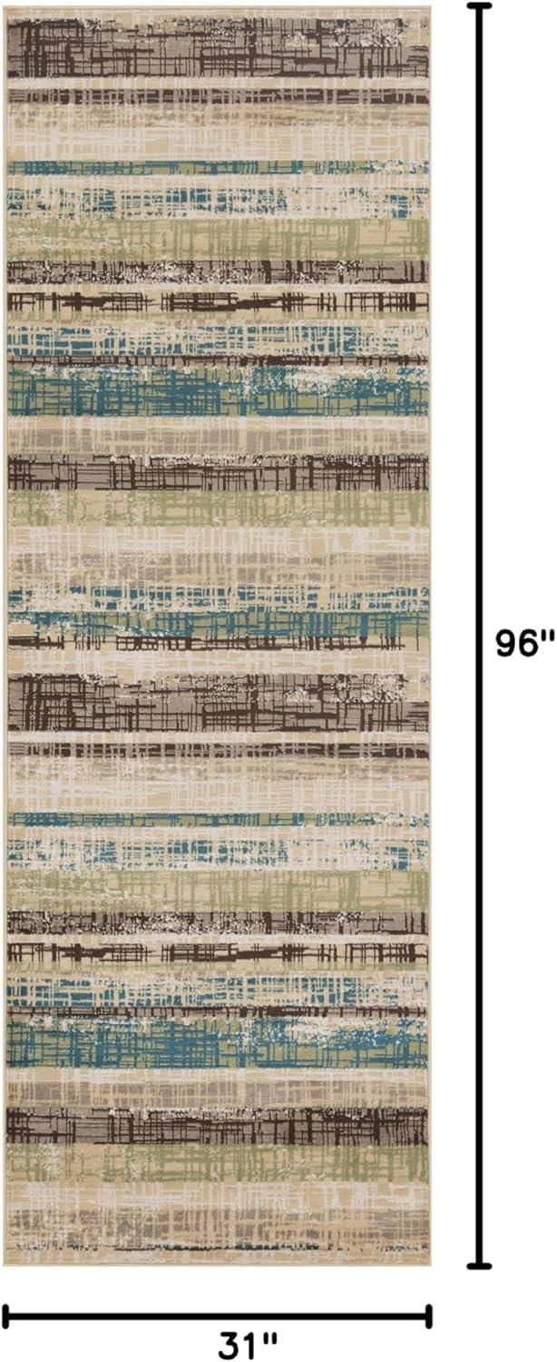 imageSuperior Indoor Area Rug or Runner Modern Abstract Floor Decor Soft Plush Rugs Aesthetic Home Accessories For Living Room Bedroom Office Kitchen Dining Cullen Collection 2 x 3 Brown BlackChocolate