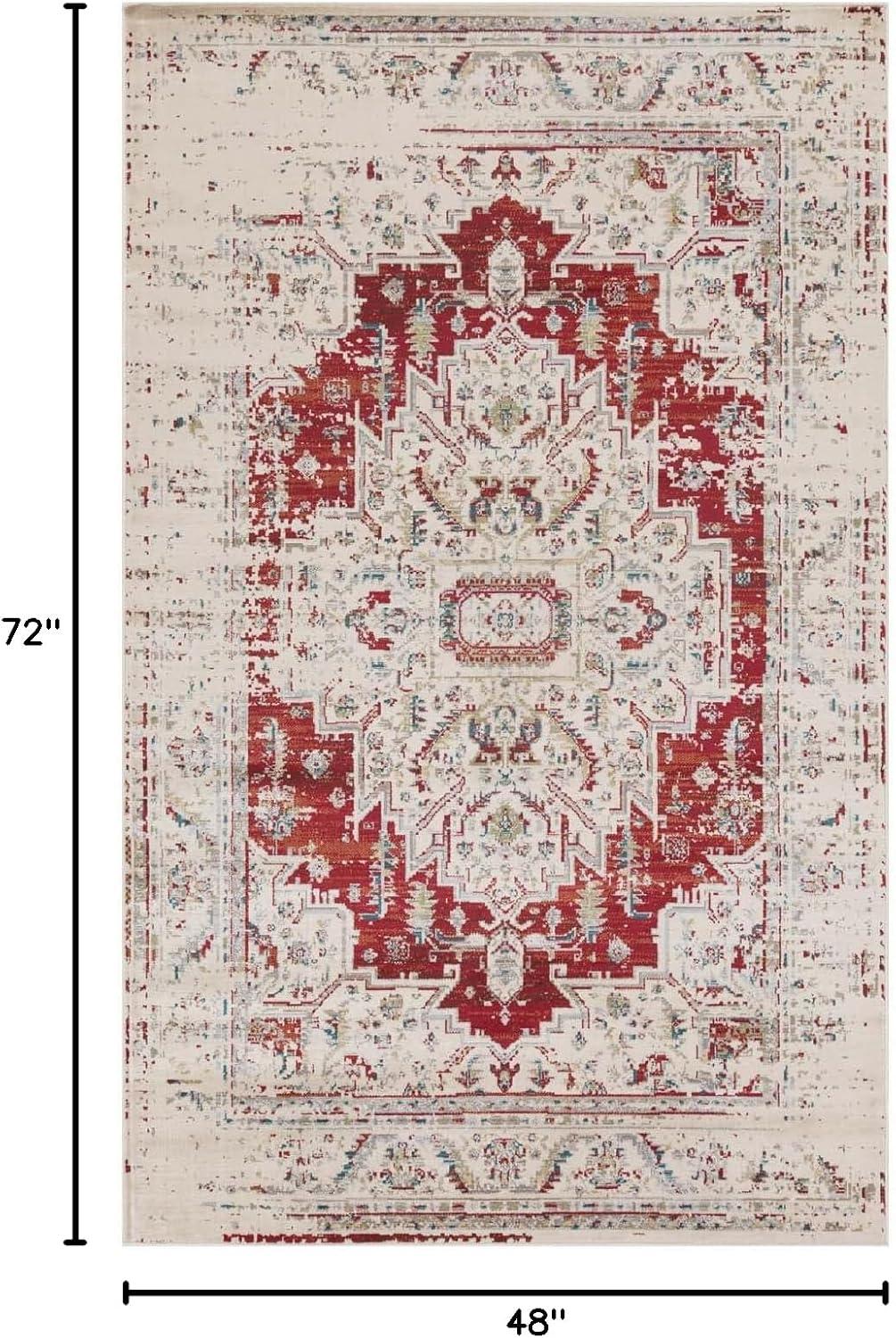 imageSuperior Indoor Area Rug or Runner Modern Abstract Floor Decor Soft Plush Rugs Aesthetic Home Accessories For Living Room Bedroom Office Kitchen Dining Cullen Collection 2 x 3 Brown BlackRed