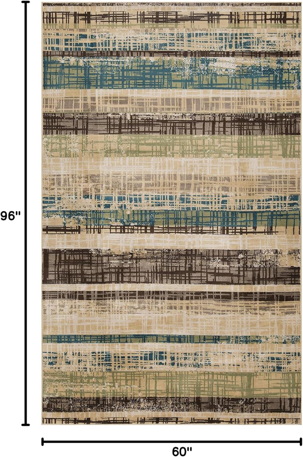 imageSuperior Indoor Area Rug or Runner Modern Abstract Floor Decor Soft Plush Rugs Aesthetic Home Accessories For Living Room Bedroom Office Kitchen Dining Cullen Collection 2 x 3 Brown BlackChocolate
