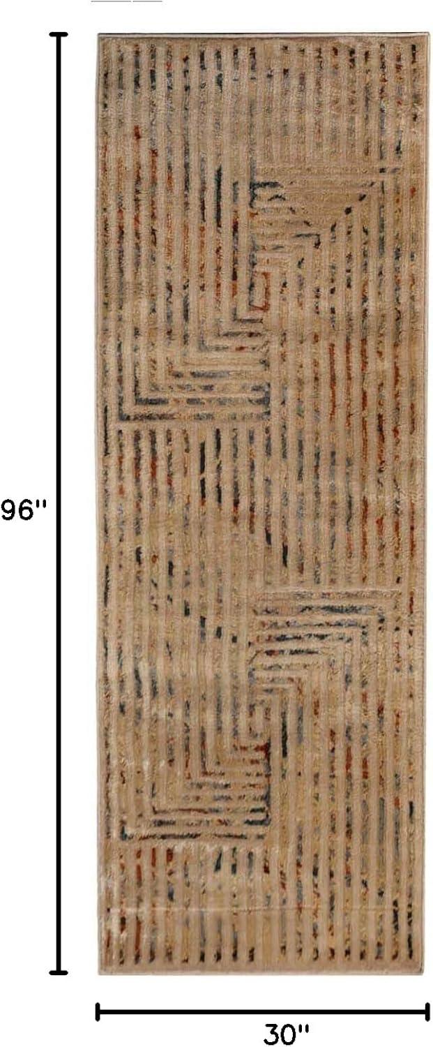imageSuperior Indoor Area Rug or Runner Modern Abstract Floor Decor Soft Plush Rugs Aesthetic Home Accessories For Living Room Bedroom Office Kitchen Dining Cullen Collection 2 x 3 Brown BlackIvory