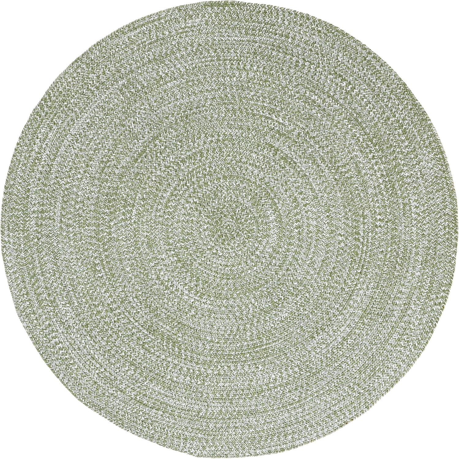 imageSuperior IndoorOutdoor Area Rug DualTone Reversible Braided Floor Decor for Patio Front Porch Entryway Living Room Office Nursery Artistic Home 5 x 8 Fog GreenWhiteGreenwhite
