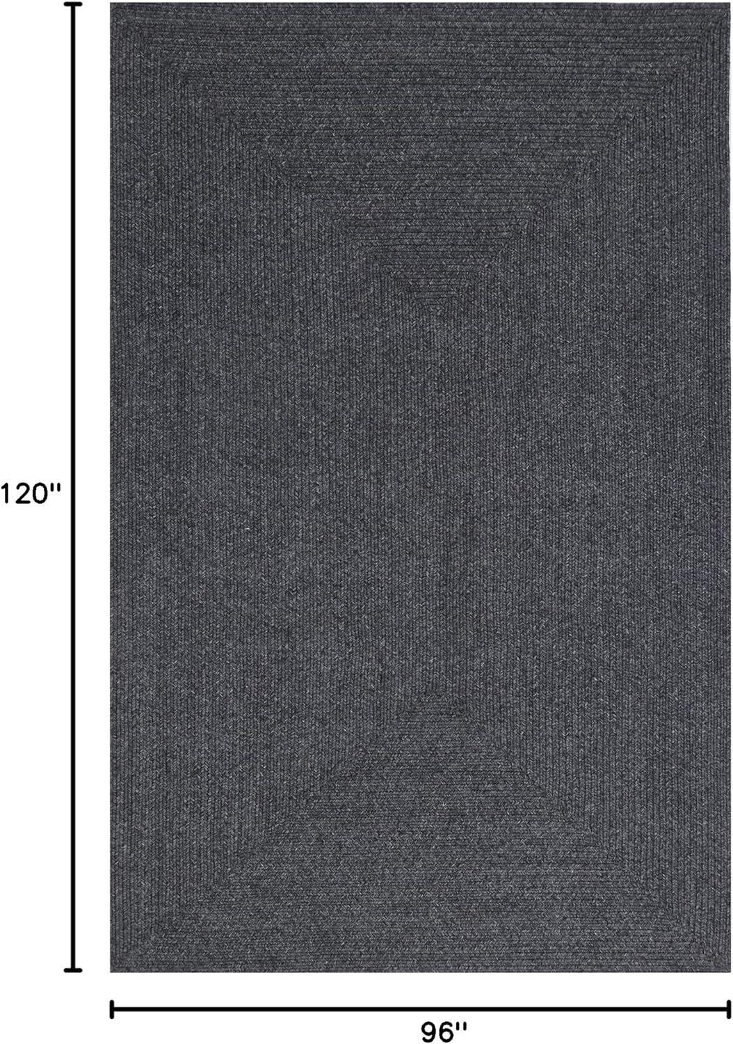 imageSuperior IndoorOutdoor Area Rug DualTone Reversible Braided Floor Decor for Patio Front Porch Entryway Living Room Office Nursery Artistic Home 5 x 8 Fog GreenWhiteCharcoal