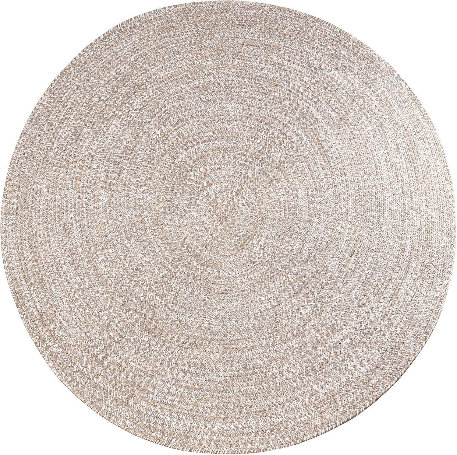 imageSuperior IndoorOutdoor Area Rug DualTone Reversible Braided Floor Decor for Patio Front Porch Entryway Living Room Office Nursery Artistic Home 5 x 8 Fog GreenWhiteLattewhite