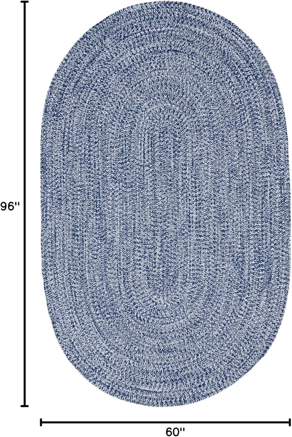 imageSuperior IndoorOutdoor Area Rug DualTone Reversible Braided Floor Decor for Patio Front Porch Entryway Living Room Office Nursery Artistic Home 5 x 8 Fog GreenWhiteDenim Bluewhite