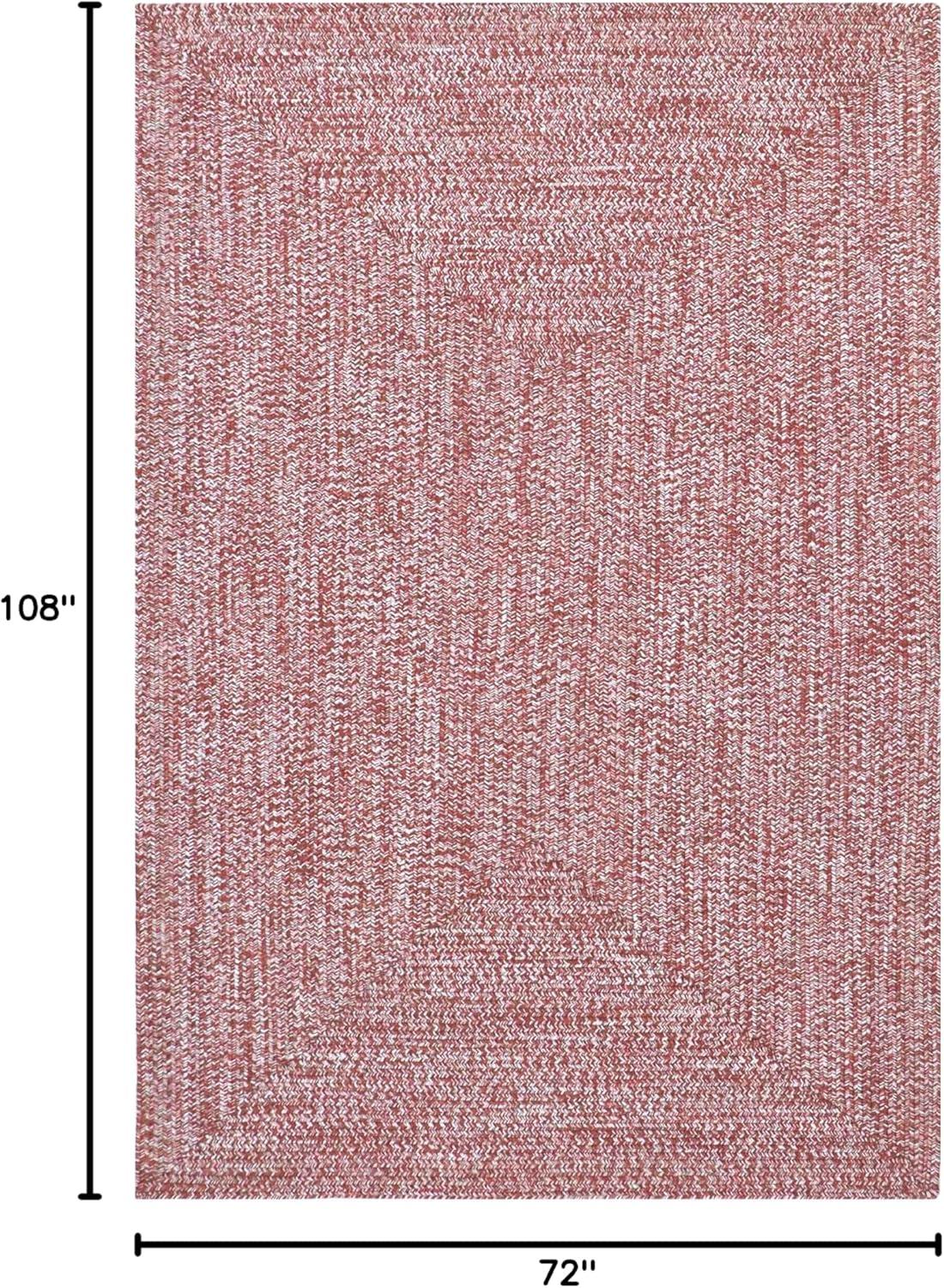 imageSuperior IndoorOutdoor Area Rug DualTone Reversible Braided Floor Decor for Patio Front Porch Entryway Living Room Office Nursery Artistic Home 5 x 8 Fog GreenWhiteBrickwhite