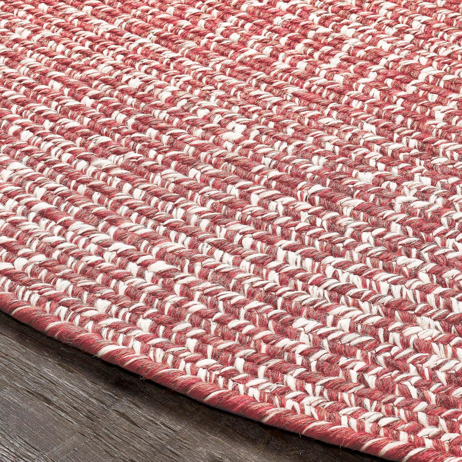 imageSuperior IndoorOutdoor Area Rug DualTone Reversible Braided Floor Decor for Patio Front Porch Entryway Living Room Office Nursery Artistic Home 5 x 8 Fog GreenWhiteBrickwhite