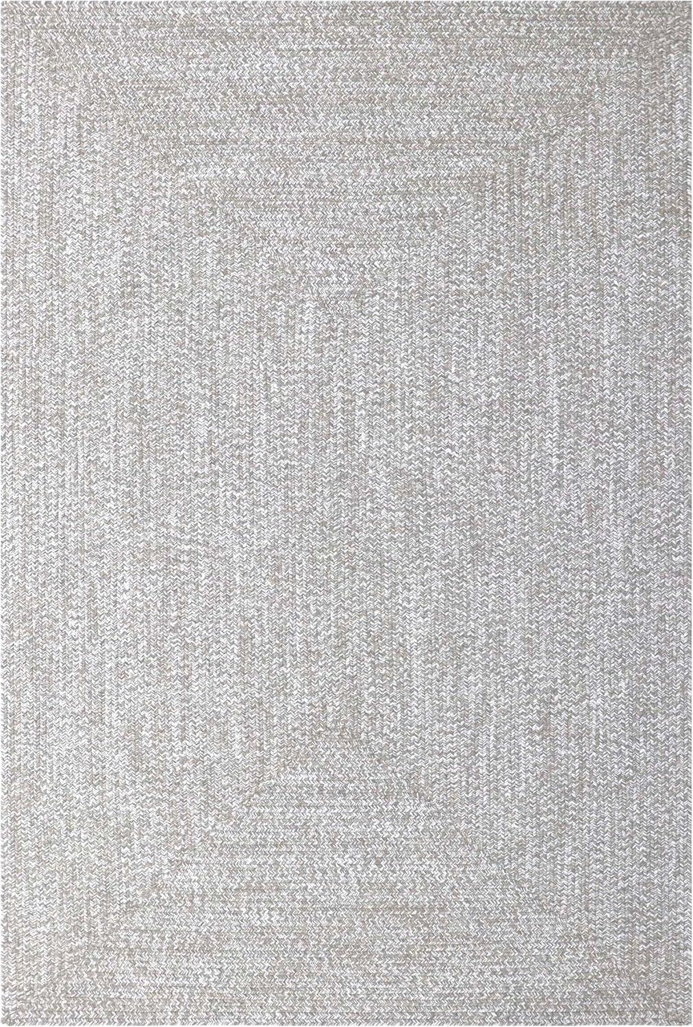 imageSuperior IndoorOutdoor Area Rug DualTone Reversible Braided Floor Decor for Patio Front Porch Entryway Living Room Office Nursery Artistic Home 5 x 8 Fog GreenWhiteCanvaswhite