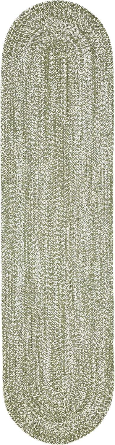 imageSuperior IndoorOutdoor Area Rug DualTone Reversible Braided Floor Decor for Patio Front Porch Entryway Living Room Office Nursery Artistic Home 5 x 8 Fog GreenWhiteFog Greenwhite