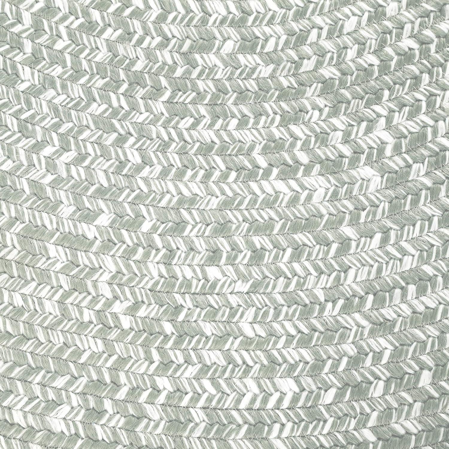imageSuperior IndoorOutdoor Area Rug DualTone Reversible Braided Floor Decor for Patio Front Porch Entryway Living Room Office Nursery Artistic Home 5 x 8 Fog GreenWhiteFog Greenwhite