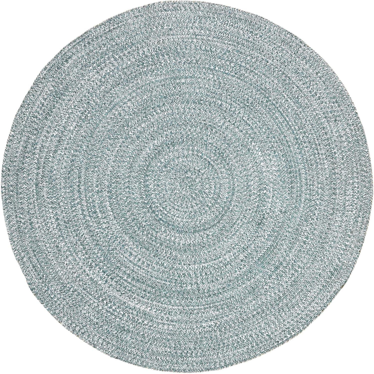imageSuperior IndoorOutdoor Area Rug DualTone Reversible Braided Floor Decor for Patio Front Porch Entryway Living Room Office Nursery Artistic Home 5 x 8 Fog GreenWhiteLagoon Breezewhite