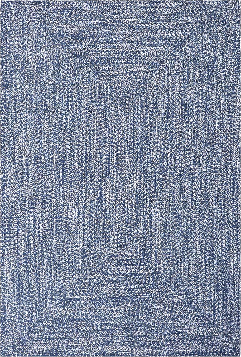 imageSuperior IndoorOutdoor Area Rug DualTone Reversible Braided Floor Decor for Patio Front Porch Entryway Living Room Office Nursery Artistic Home 5 x 8 Fog GreenWhiteDenim Bluewhite
