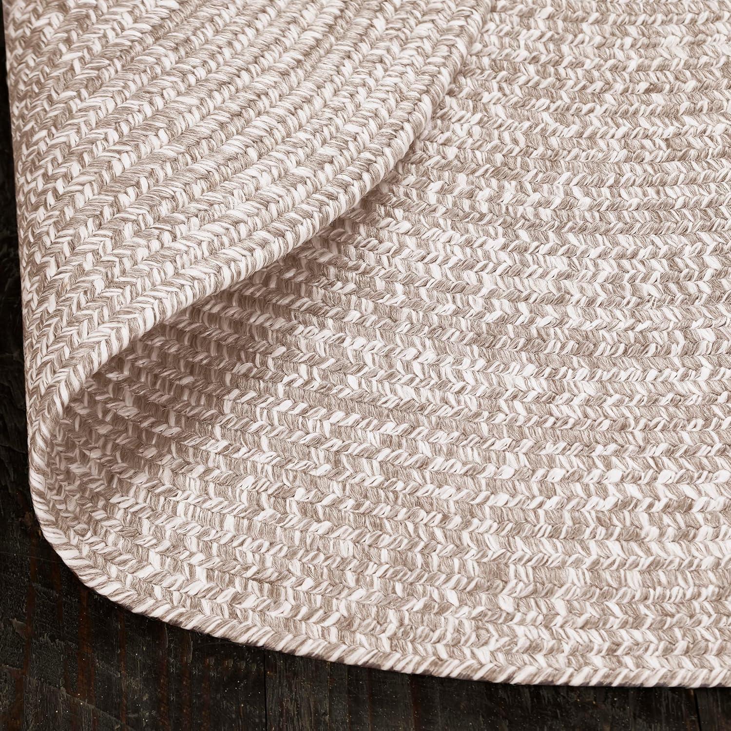 imageSuperior IndoorOutdoor Area Rug DualTone Reversible Braided Floor Decor for Patio Front Porch Entryway Living Room Office Nursery Artistic Home 5 x 8 Fog GreenWhiteLattewhite