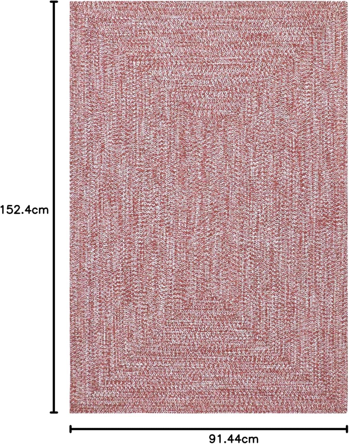 imageSuperior IndoorOutdoor Area Rug DualTone Reversible Braided Floor Decor for Patio Front Porch Entryway Living Room Office Nursery Artistic Home 5 x 8 Fog GreenWhiteBrickwhite