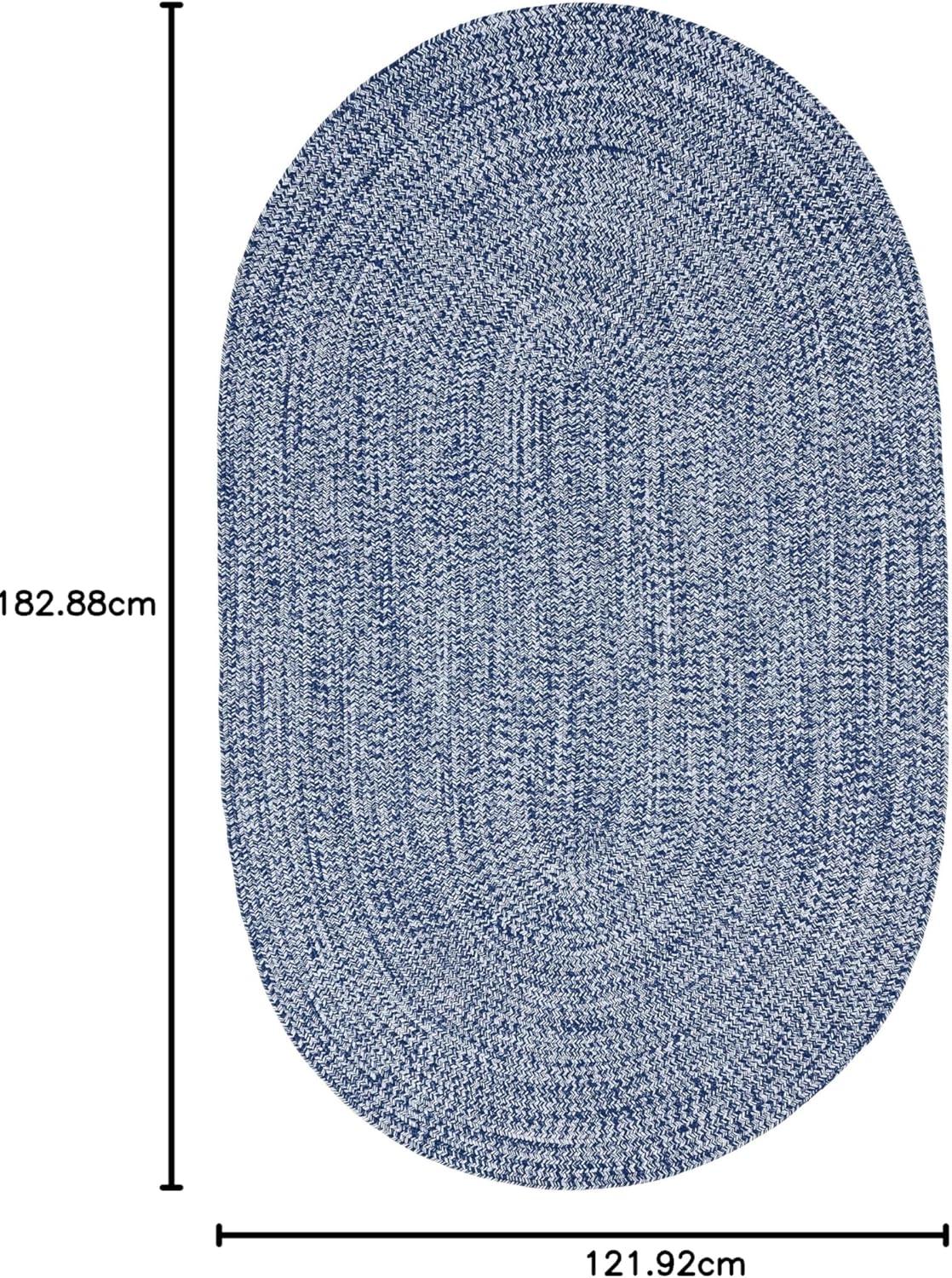 imageSuperior IndoorOutdoor Area Rug DualTone Reversible Braided Floor Decor for Patio Front Porch Entryway Living Room Office Nursery Artistic Home 5 x 8 Fog GreenWhiteDenim Bluewhite