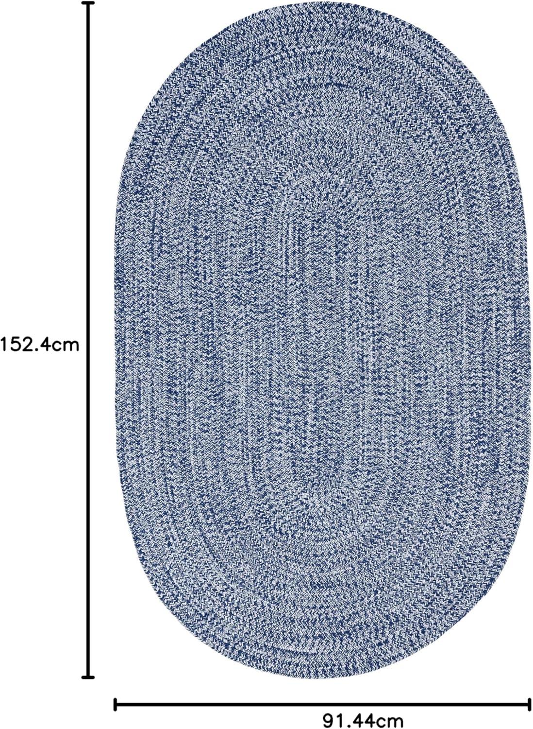 imageSuperior IndoorOutdoor Area Rug DualTone Reversible Braided Floor Decor for Patio Front Porch Entryway Living Room Office Nursery Artistic Home 5 x 8 Fog GreenWhiteDenim Bluewhite