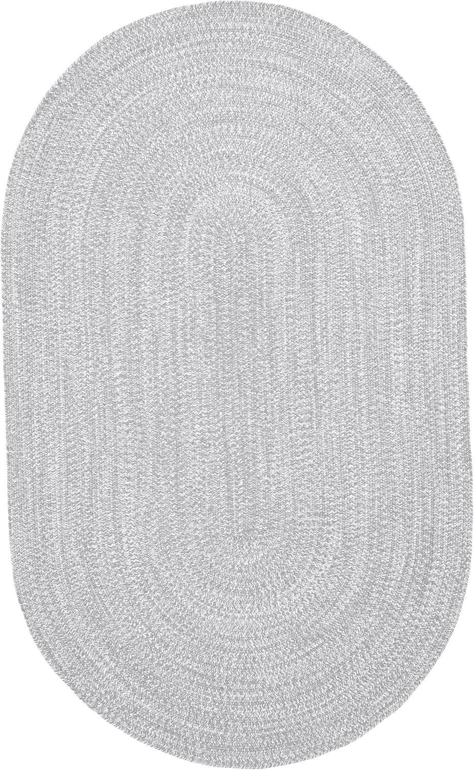 imageSuperior IndoorOutdoor Area Rug DualTone Reversible Braided Floor Decor for Patio Front Porch Entryway Living Room Office Nursery Artistic Home 5 x 8 Fog GreenWhiteSlatewhite