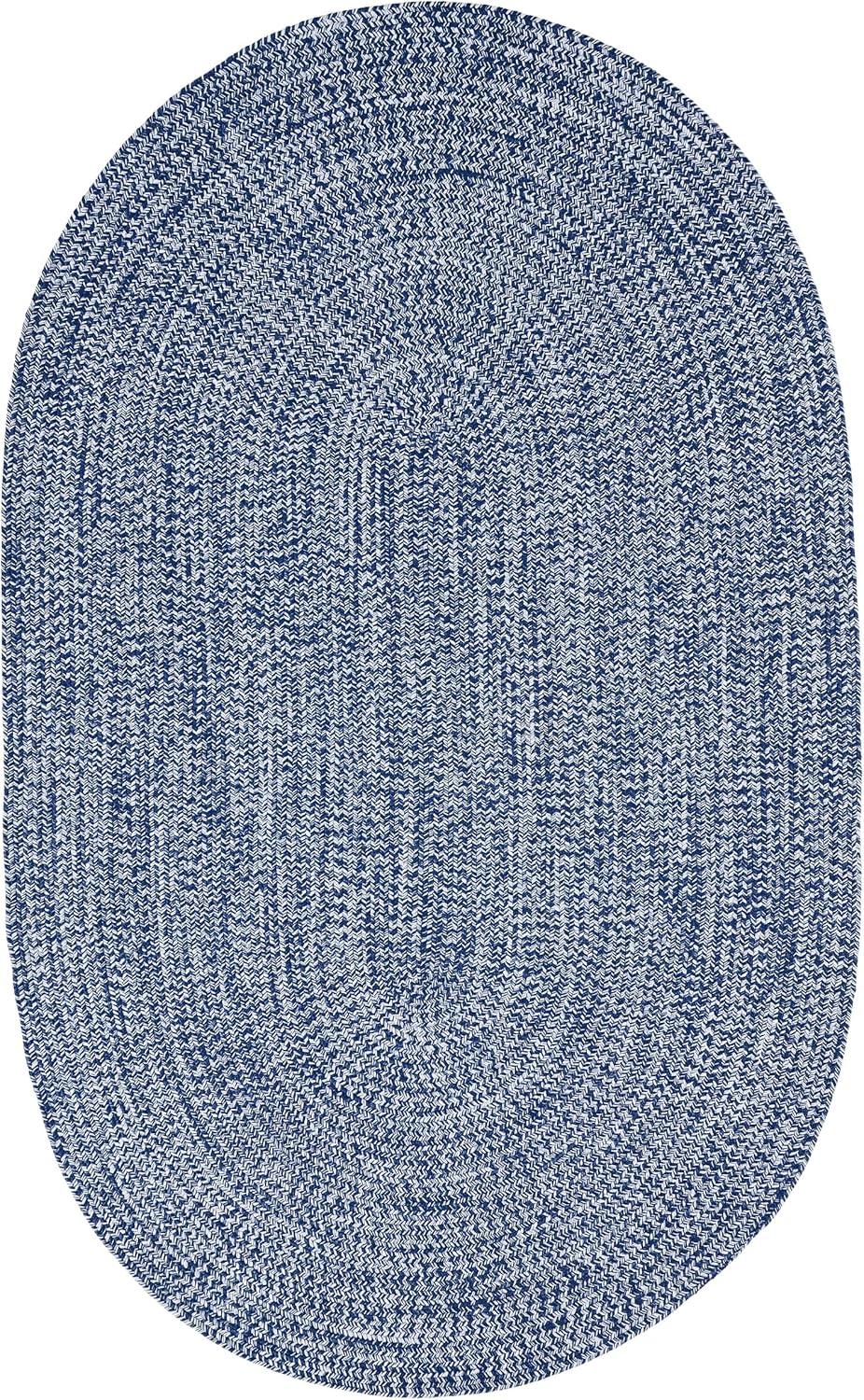 imageSuperior IndoorOutdoor Area Rug DualTone Reversible Braided Floor Decor for Patio Front Porch Entryway Living Room Office Nursery Artistic Home 5 x 8 Fog GreenWhiteDenim Bluewhite
