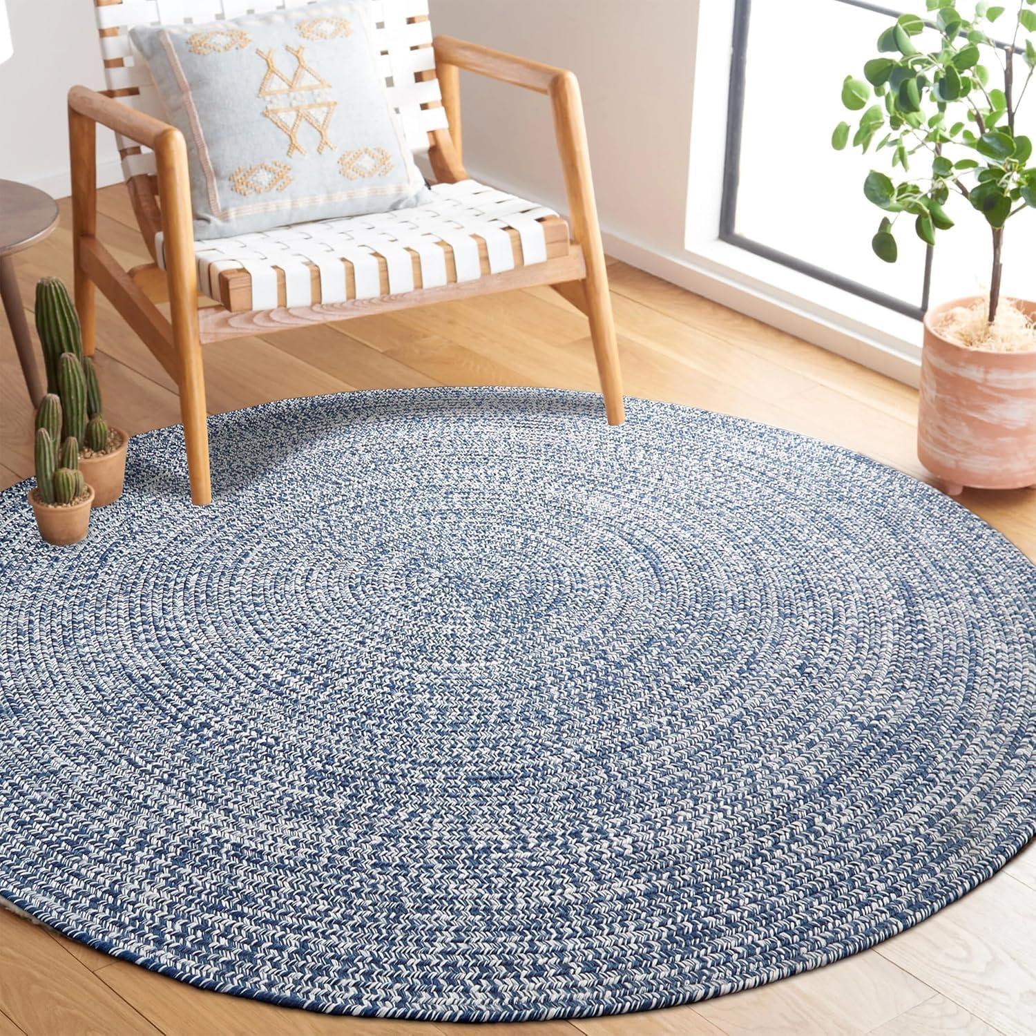imageSuperior IndoorOutdoor Area Rug DualTone Reversible Braided Floor Decor for Patio Front Porch Entryway Living Room Office Nursery Artistic Home 5 x 8 Fog GreenWhiteDenim Bluewhite
