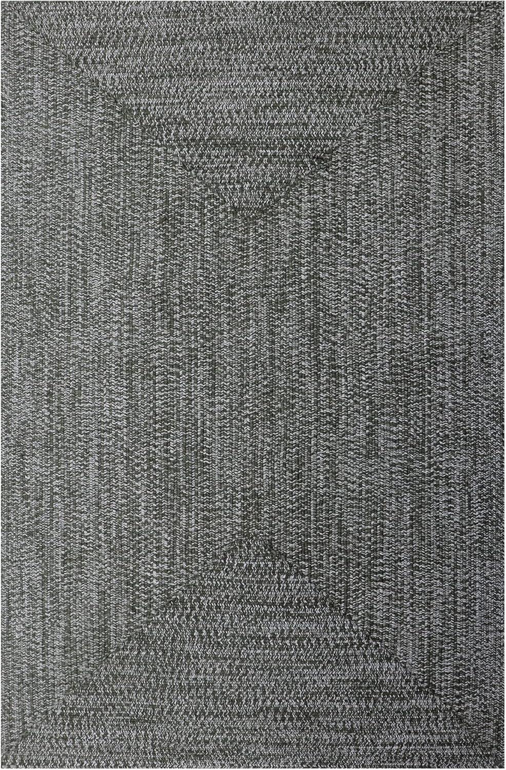 imageSuperior IndoorOutdoor Area Rug DualTone Reversible Braided Floor Decor for Patio Front Porch Entryway Living Room Office Nursery Artistic Home 5 x 8 Fog GreenWhiteFog Greenwhite