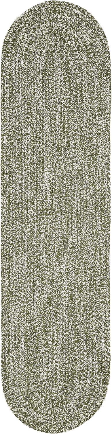 imageSuperior IndoorOutdoor Area Rug DualTone Reversible Braided Floor Decor for Patio Front Porch Entryway Living Room Office Nursery Artistic Home 5 x 8 Fog GreenWhiteGreenwhite