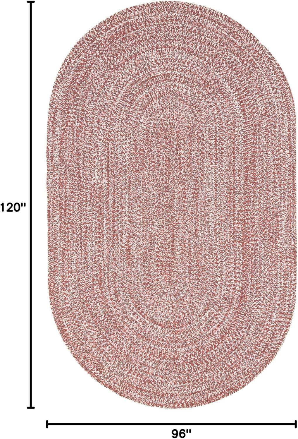 imageSuperior IndoorOutdoor Area Rug DualTone Reversible Braided Floor Decor for Patio Front Porch Entryway Living Room Office Nursery Artistic Home 5 x 8 Fog GreenWhiteBrickwhite