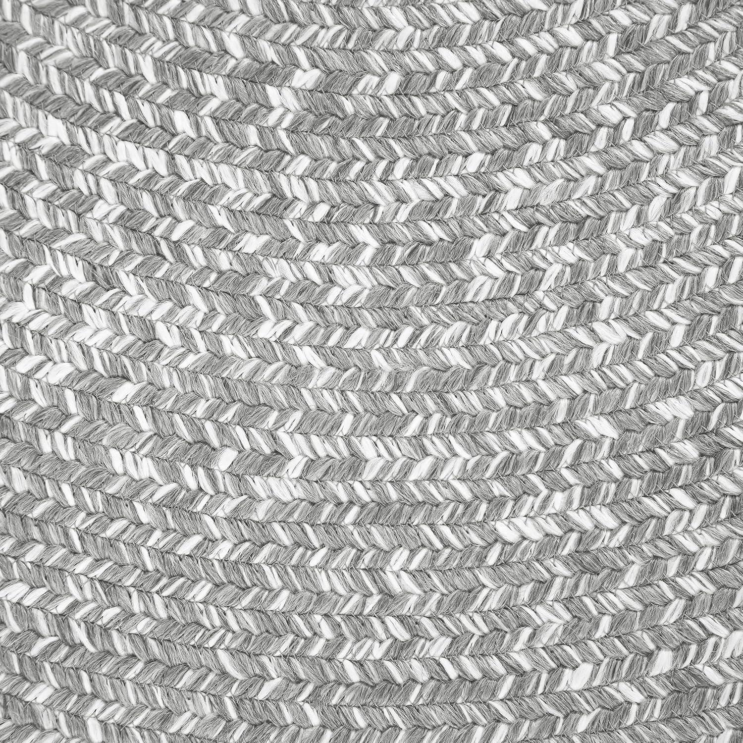 imageSuperior IndoorOutdoor Area Rug DualTone Reversible Braided Floor Decor for Patio Front Porch Entryway Living Room Office Nursery Artistic Home 5 x 8 Fog GreenWhiteCanvaswhite