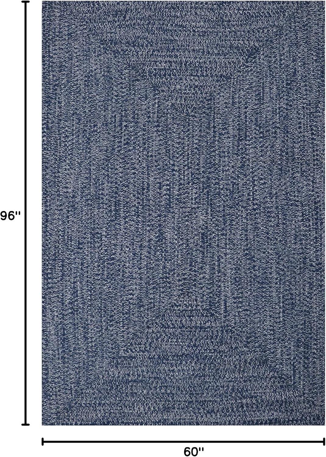 imageSuperior IndoorOutdoor Area Rug DualTone Reversible Braided Floor Decor for Patio Front Porch Entryway Living Room Office Nursery Artistic Home 5 x 8 Fog GreenWhiteDenim Bluewhite