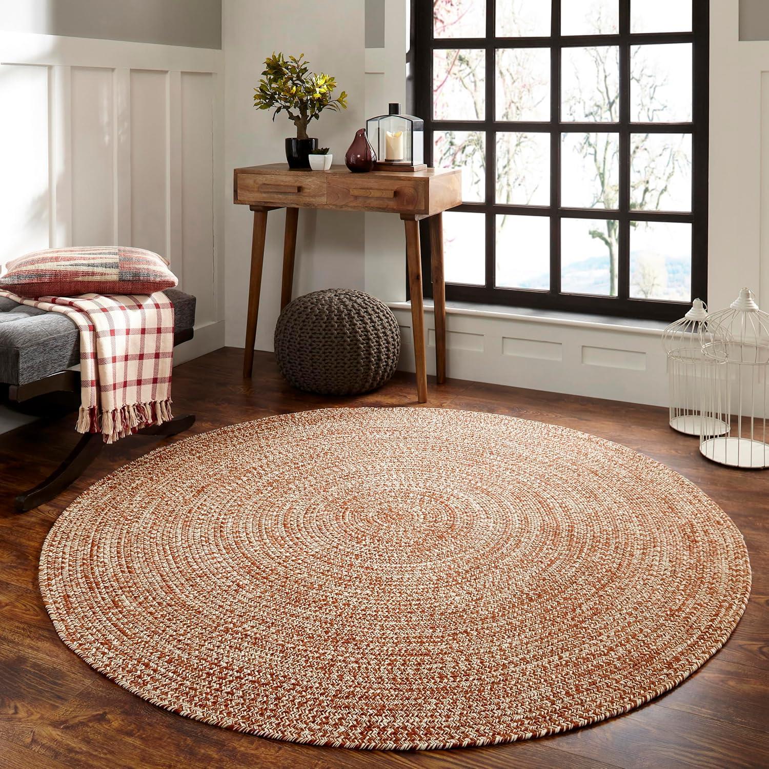 imageSuperior IndoorOutdoor Area Rug DualTone Reversible Braided Floor Decor for Patio Front Porch Entryway Living Room Office Nursery Artistic Home 5 x 8 Fog GreenWhiteBrickwhite