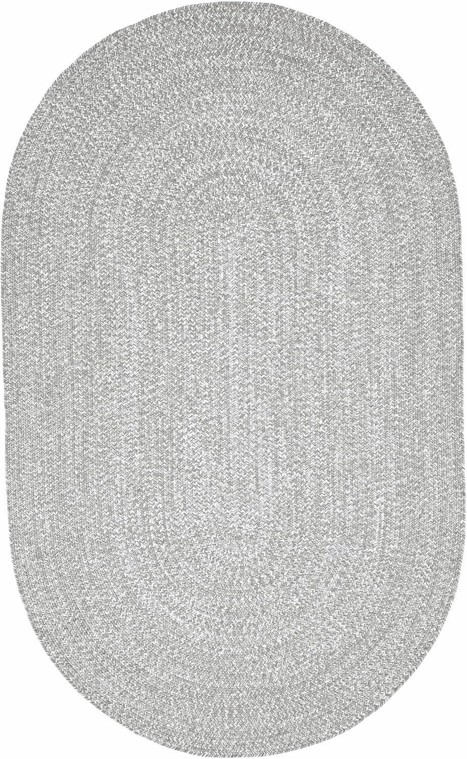 imageSuperior IndoorOutdoor Area Rug DualTone Reversible Braided Floor Decor for Patio Front Porch Entryway Living Room Office Nursery Artistic Home 5 x 8 Fog GreenWhiteCanvaswhite