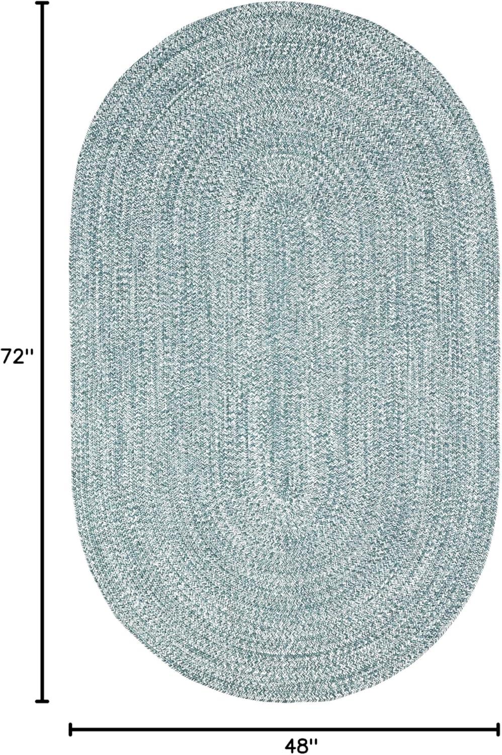 imageSuperior IndoorOutdoor Area Rug DualTone Reversible Braided Floor Decor for Patio Front Porch Entryway Living Room Office Nursery Artistic Home 5 x 8 Fog GreenWhiteLagoon Breezewhite