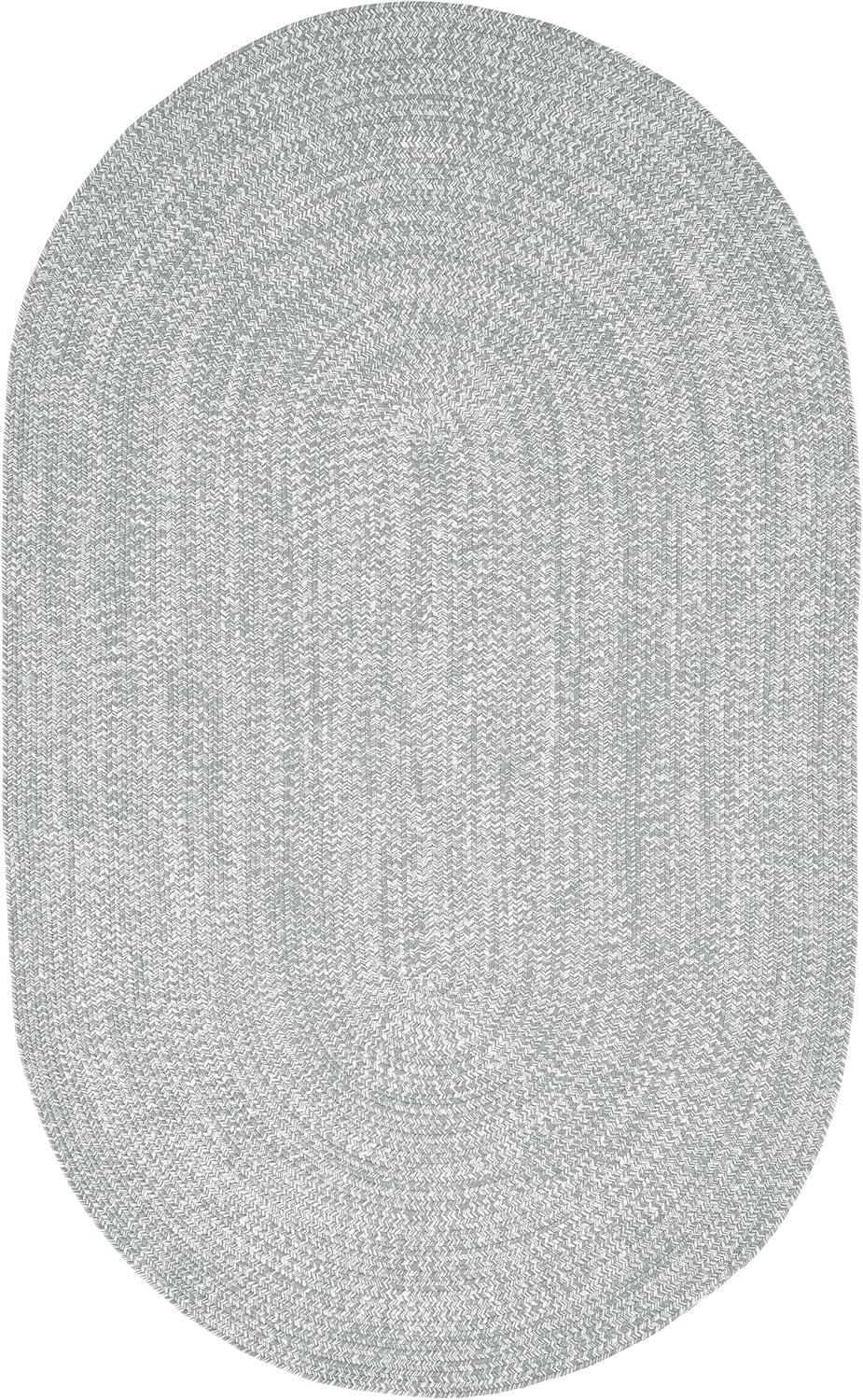 imageSuperior IndoorOutdoor Area Rug DualTone Reversible Braided Floor Decor for Patio Front Porch Entryway Living Room Office Nursery Artistic Home 5 x 8 Fog GreenWhiteFog Greenwhite