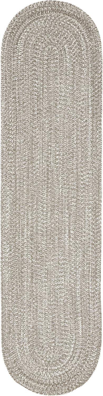 imageSuperior IndoorOutdoor Area Rug DualTone Reversible Braided Floor Decor for Patio Front Porch Entryway Living Room Office Nursery Artistic Home 5 x 8 Fog GreenWhiteSlatewhite