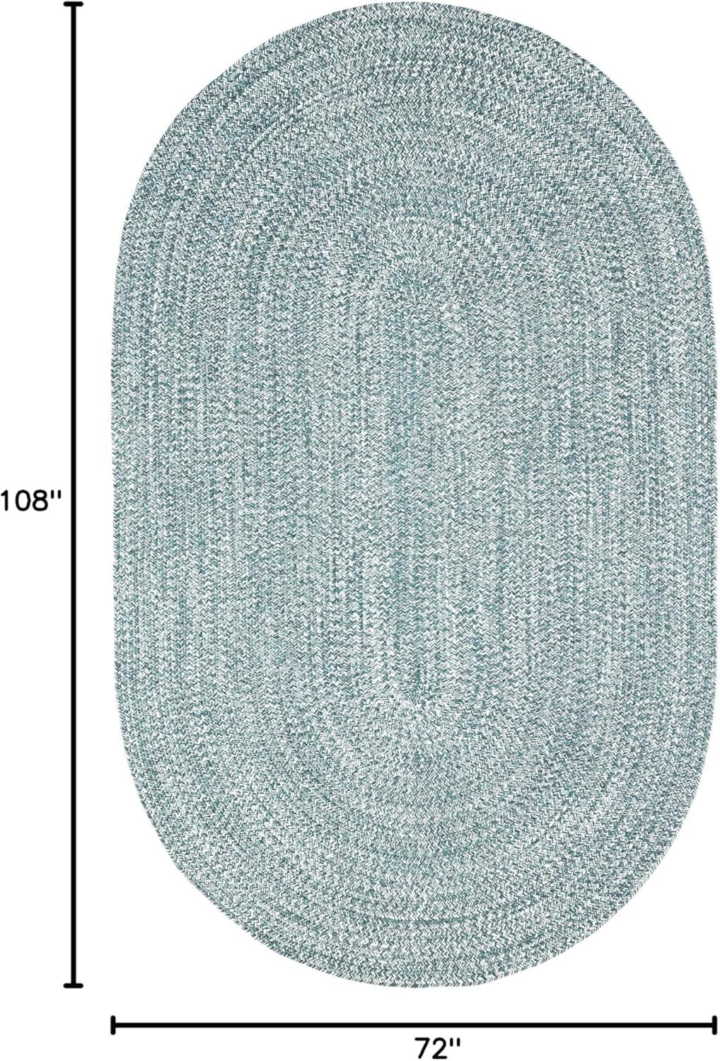 imageSuperior IndoorOutdoor Area Rug DualTone Reversible Braided Floor Decor for Patio Front Porch Entryway Living Room Office Nursery Artistic Home 5 x 8 Fog GreenWhiteLagoon Breezewhite
