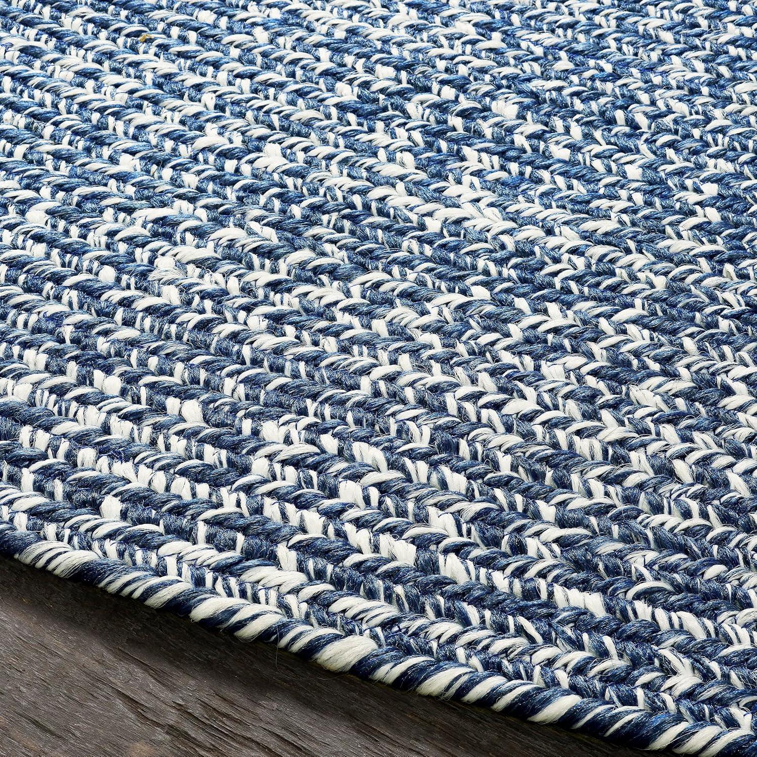 imageSuperior IndoorOutdoor Area Rug DualTone Reversible Braided Floor Decor for Patio Front Porch Entryway Living Room Office Nursery Artistic Home 5 x 8 Fog GreenWhiteDenim Bluewhite