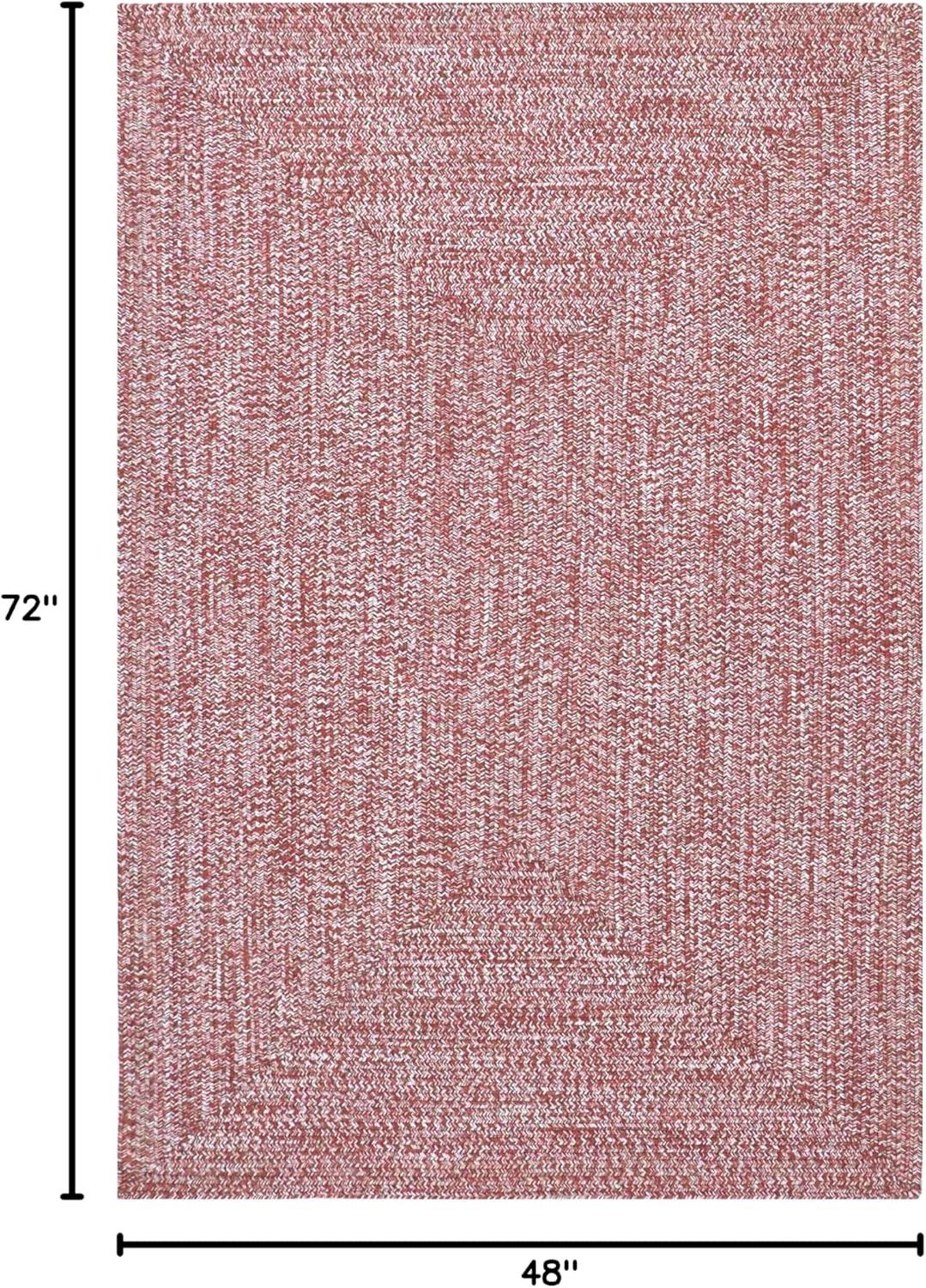 imageSuperior IndoorOutdoor Area Rug DualTone Reversible Braided Floor Decor for Patio Front Porch Entryway Living Room Office Nursery Artistic Home 5 x 8 Fog GreenWhiteBrickwhite