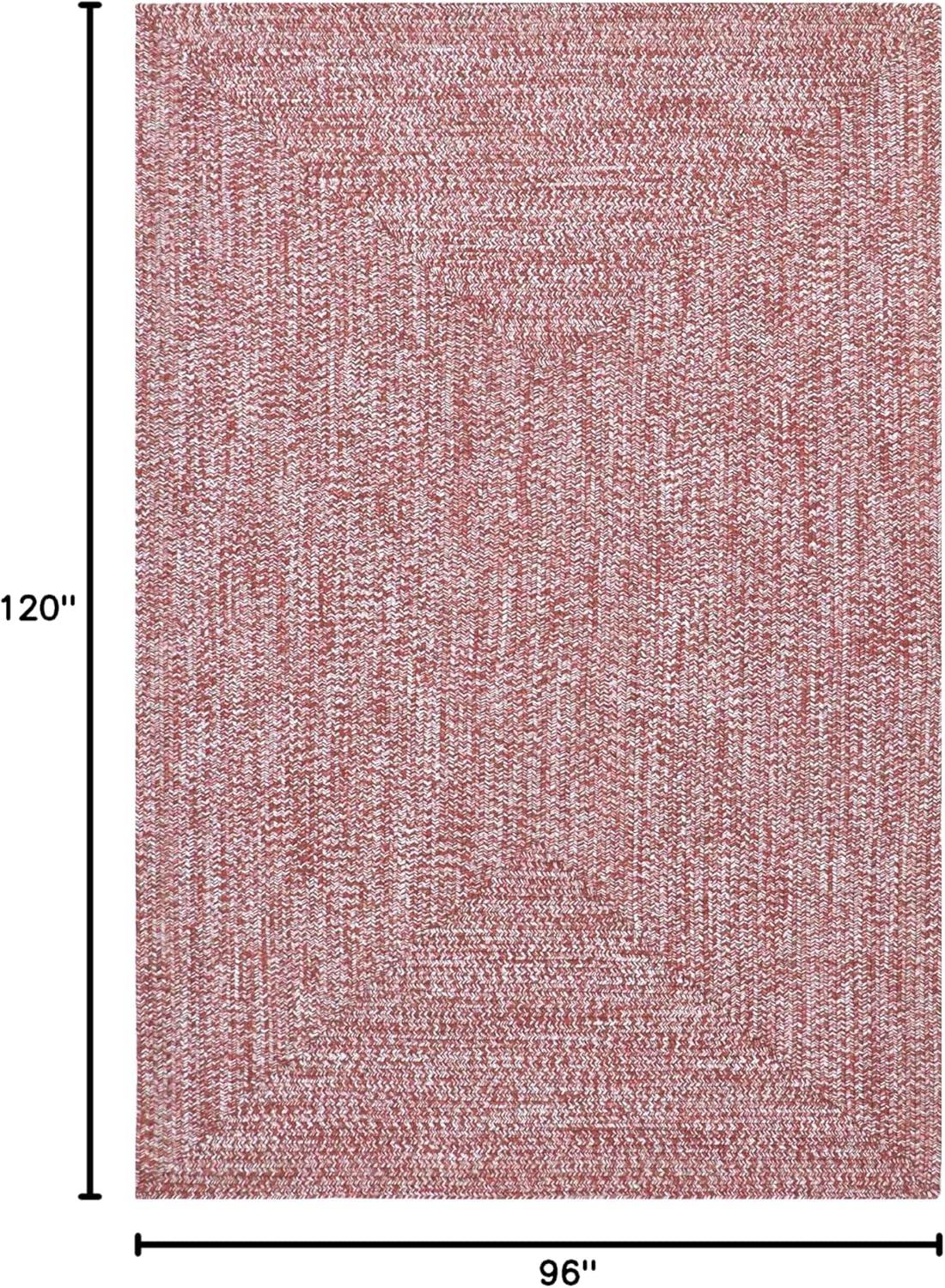 imageSuperior IndoorOutdoor Area Rug DualTone Reversible Braided Floor Decor for Patio Front Porch Entryway Living Room Office Nursery Artistic Home 5 x 8 Fog GreenWhiteBrickwhite