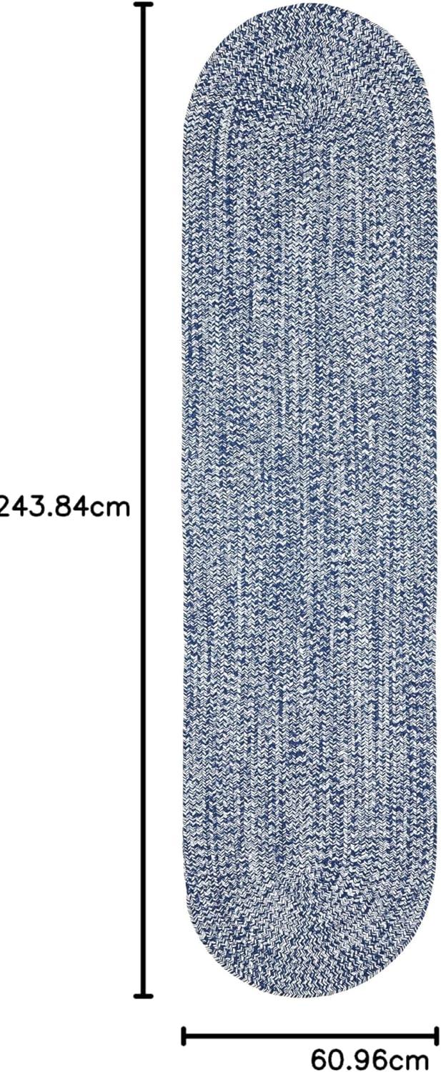 imageSuperior IndoorOutdoor Area Rug DualTone Reversible Braided Floor Decor for Patio Front Porch Entryway Living Room Office Nursery Artistic Home 5 x 8 Fog GreenWhiteDenim Bluewhite