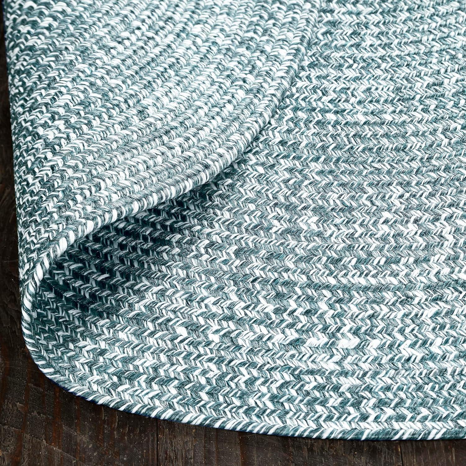 imageSuperior IndoorOutdoor Area Rug DualTone Reversible Braided Floor Decor for Patio Front Porch Entryway Living Room Office Nursery Artistic Home 5 x 8 Fog GreenWhiteLagoon Breezewhite