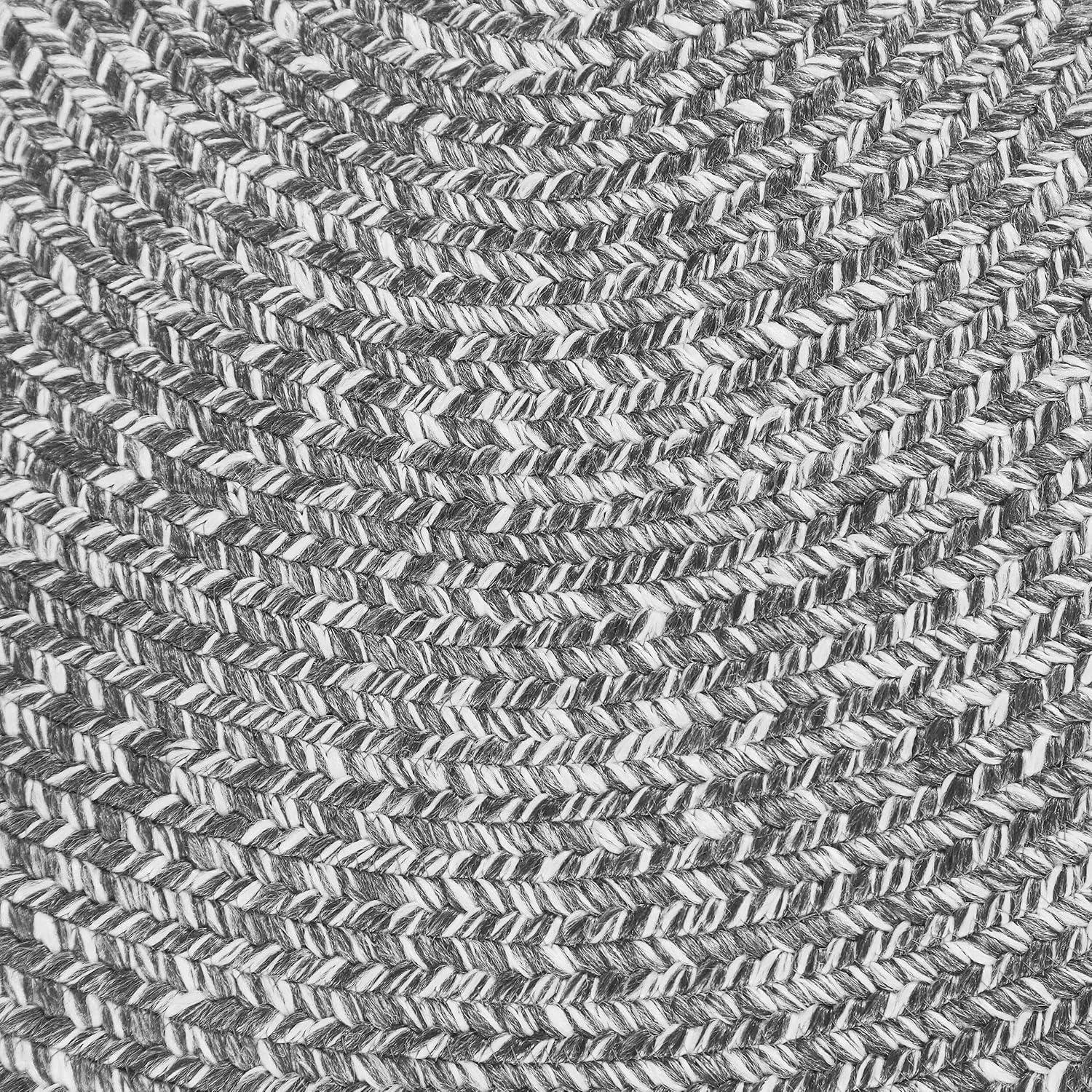 imageSuperior IndoorOutdoor Area Rug DualTone Reversible Braided Floor Decor for Patio Front Porch Entryway Living Room Office Nursery Artistic Home 5 x 8 Fog GreenWhiteCharcoalwhite