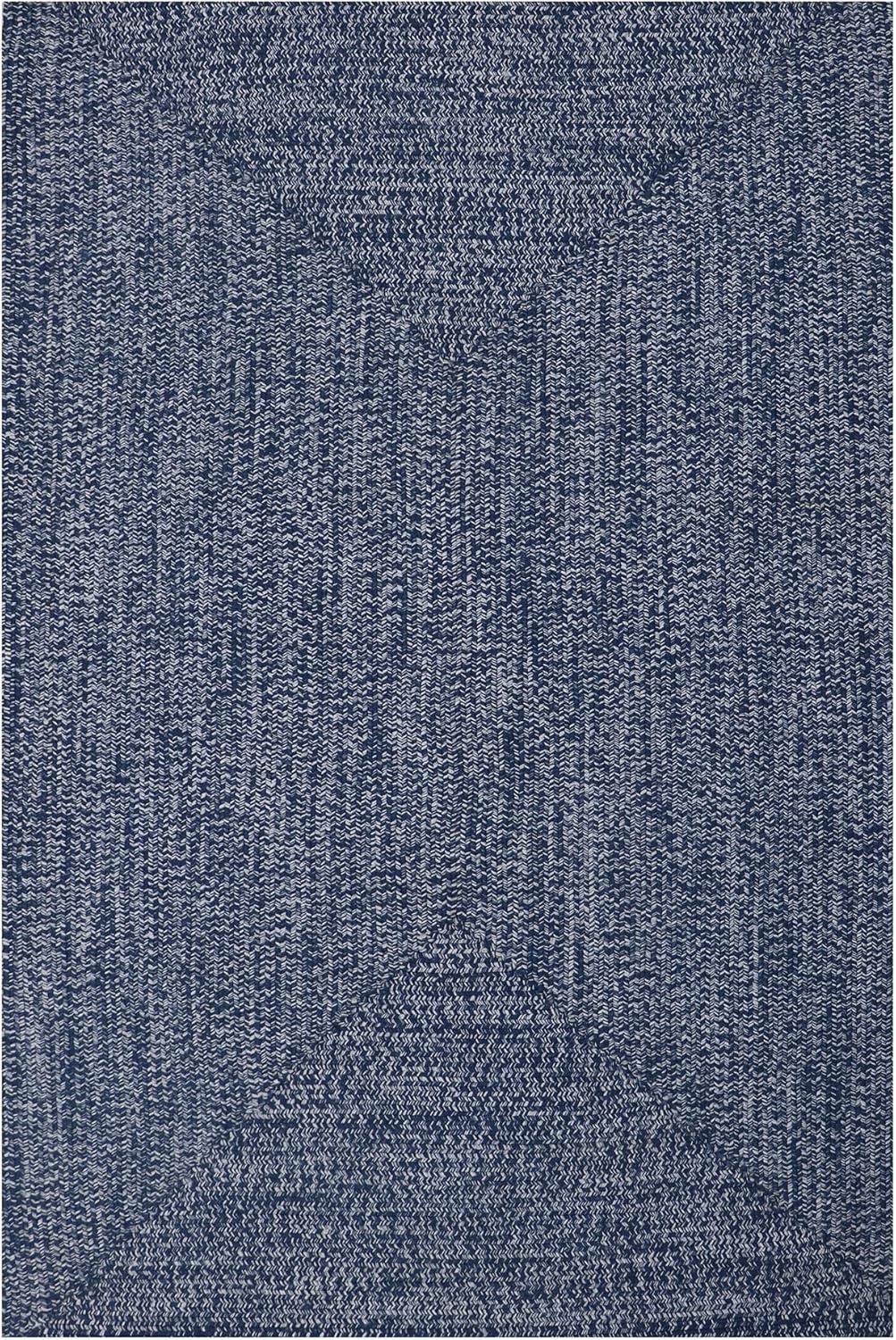 imageSuperior IndoorOutdoor Area Rug DualTone Reversible Braided Floor Decor for Patio Front Porch Entryway Living Room Office Nursery Artistic Home 5 x 8 Fog GreenWhiteDenim Bluewhite