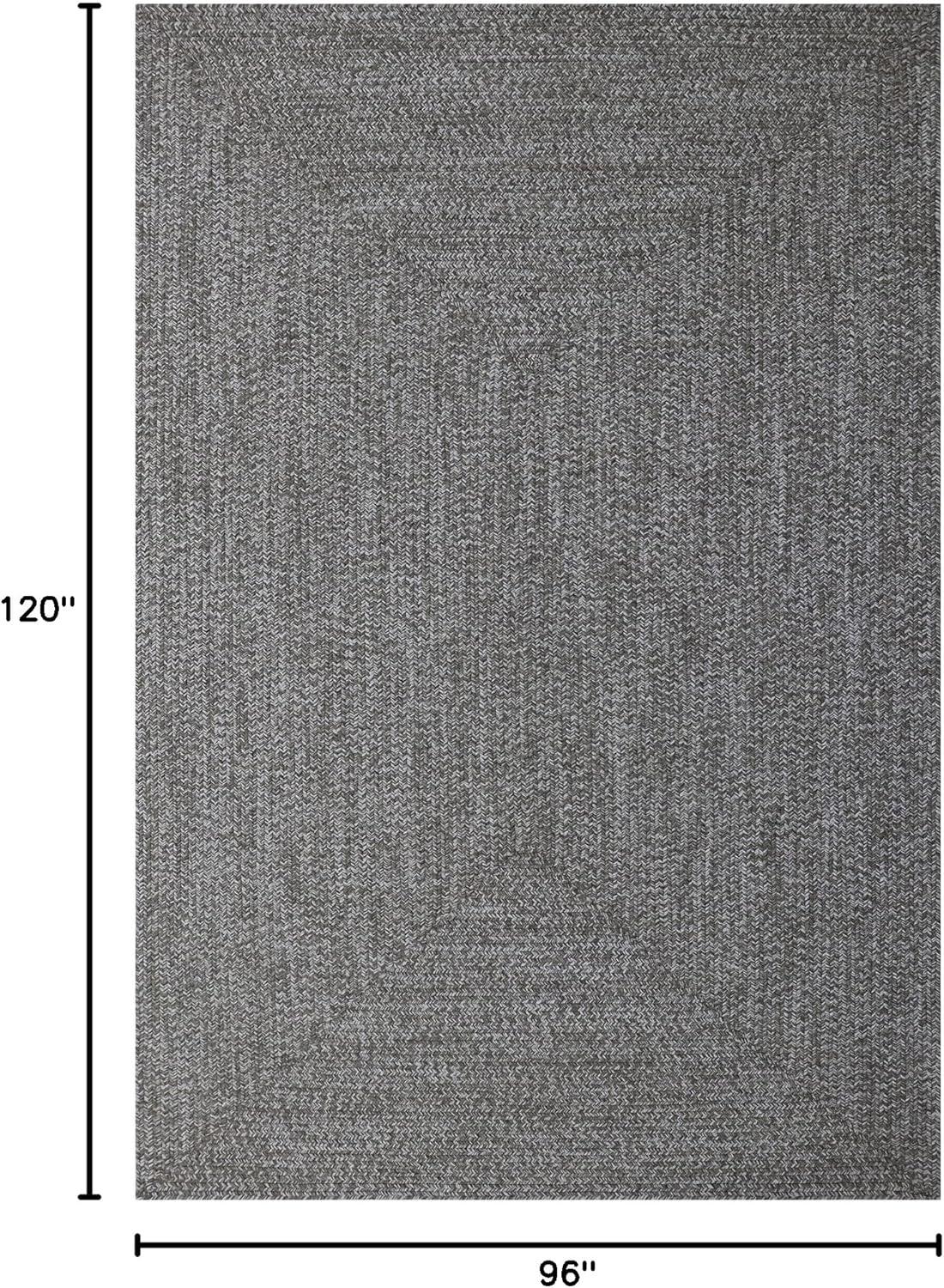 imageSuperior IndoorOutdoor Area Rug DualTone Reversible Braided Floor Decor for Patio Front Porch Entryway Living Room Office Nursery Artistic Home 5 x 8 Fog GreenWhiteCanvaswhite