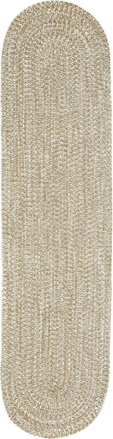 imageSuperior IndoorOutdoor Area Rug DualTone Reversible Braided Floor Decor for Patio Front Porch Entryway Living Room Office Nursery Artistic Home 5 x 8 Fog GreenWhiteCanvaswhite
