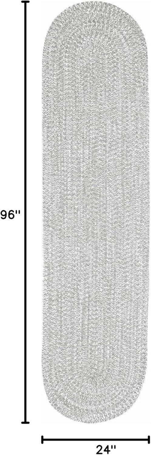 imageSuperior IndoorOutdoor Area Rug DualTone Reversible Braided Floor Decor for Patio Front Porch Entryway Living Room Office Nursery Artistic Home 5 x 8 Fog GreenWhiteCanvaswhite