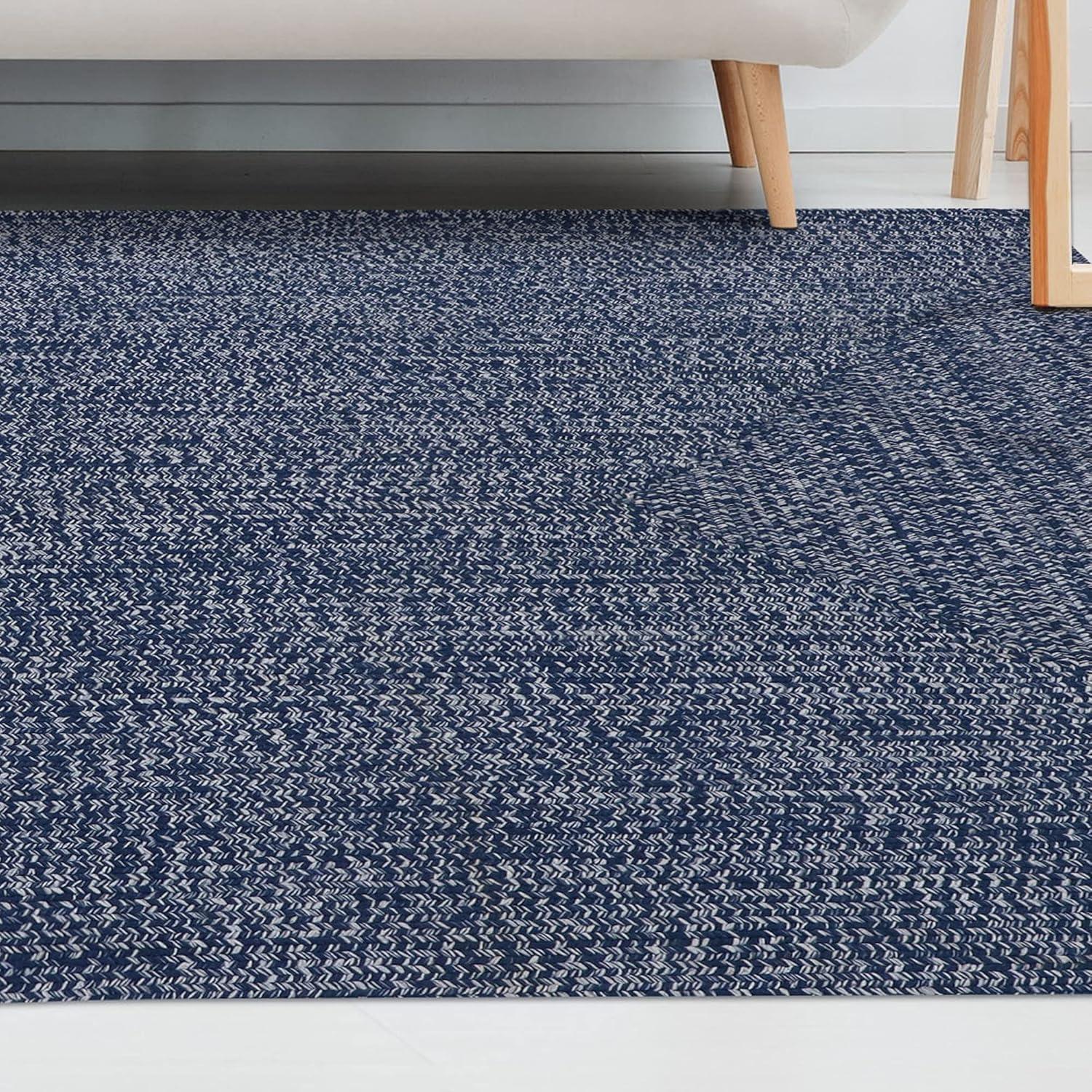 imageSuperior IndoorOutdoor Area Rug DualTone Reversible Braided Floor Decor for Patio Front Porch Entryway Living Room Office Nursery Artistic Home 5 x 8 Fog GreenWhiteDenim Bluewhite