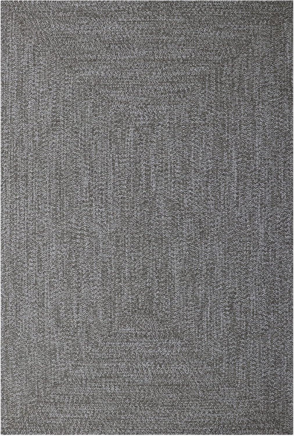 imageSuperior IndoorOutdoor Area Rug DualTone Reversible Braided Floor Decor for Patio Front Porch Entryway Living Room Office Nursery Artistic Home 5 x 8 Fog GreenWhiteCanvaswhite