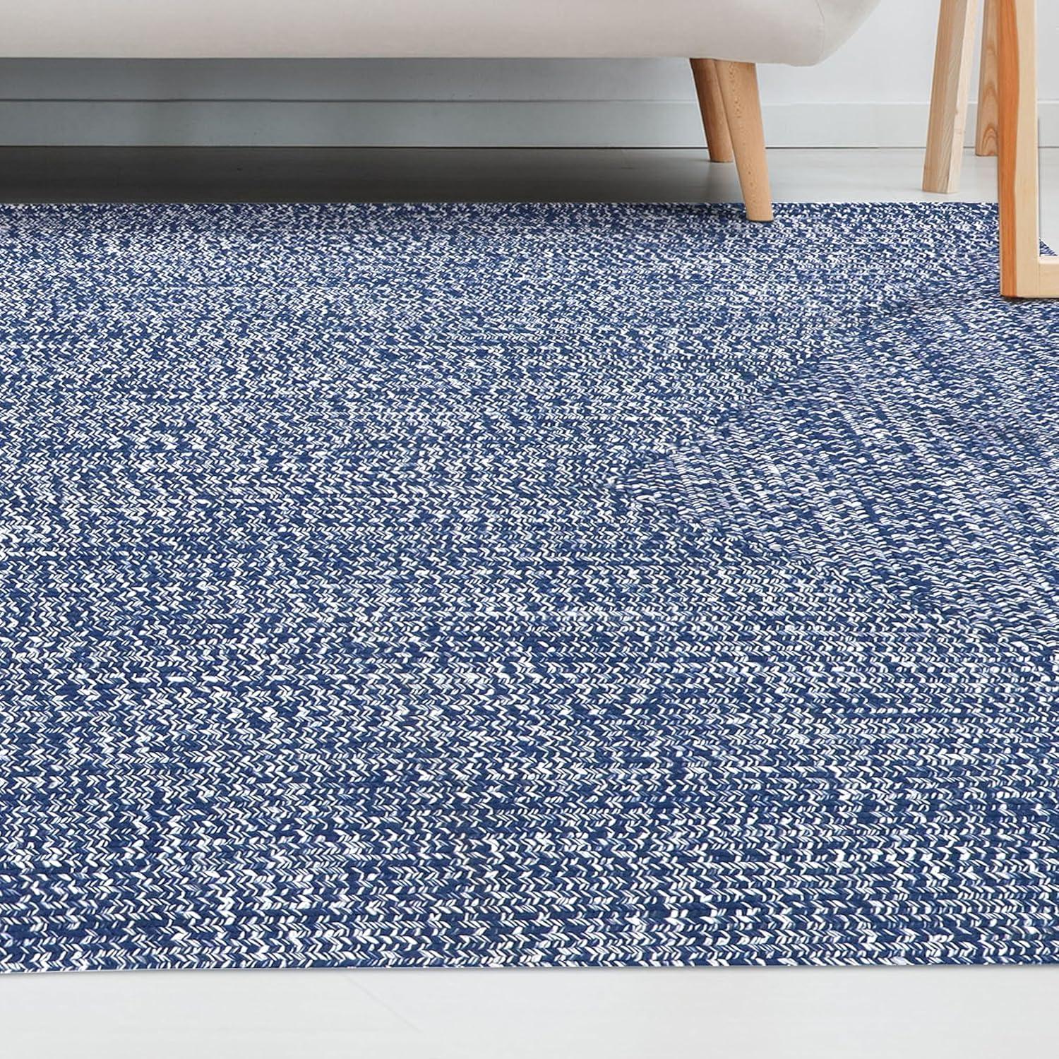 imageSuperior IndoorOutdoor Area Rug DualTone Reversible Braided Floor Decor for Patio Front Porch Entryway Living Room Office Nursery Artistic Home 5 x 8 Fog GreenWhiteDenim Bluewhite