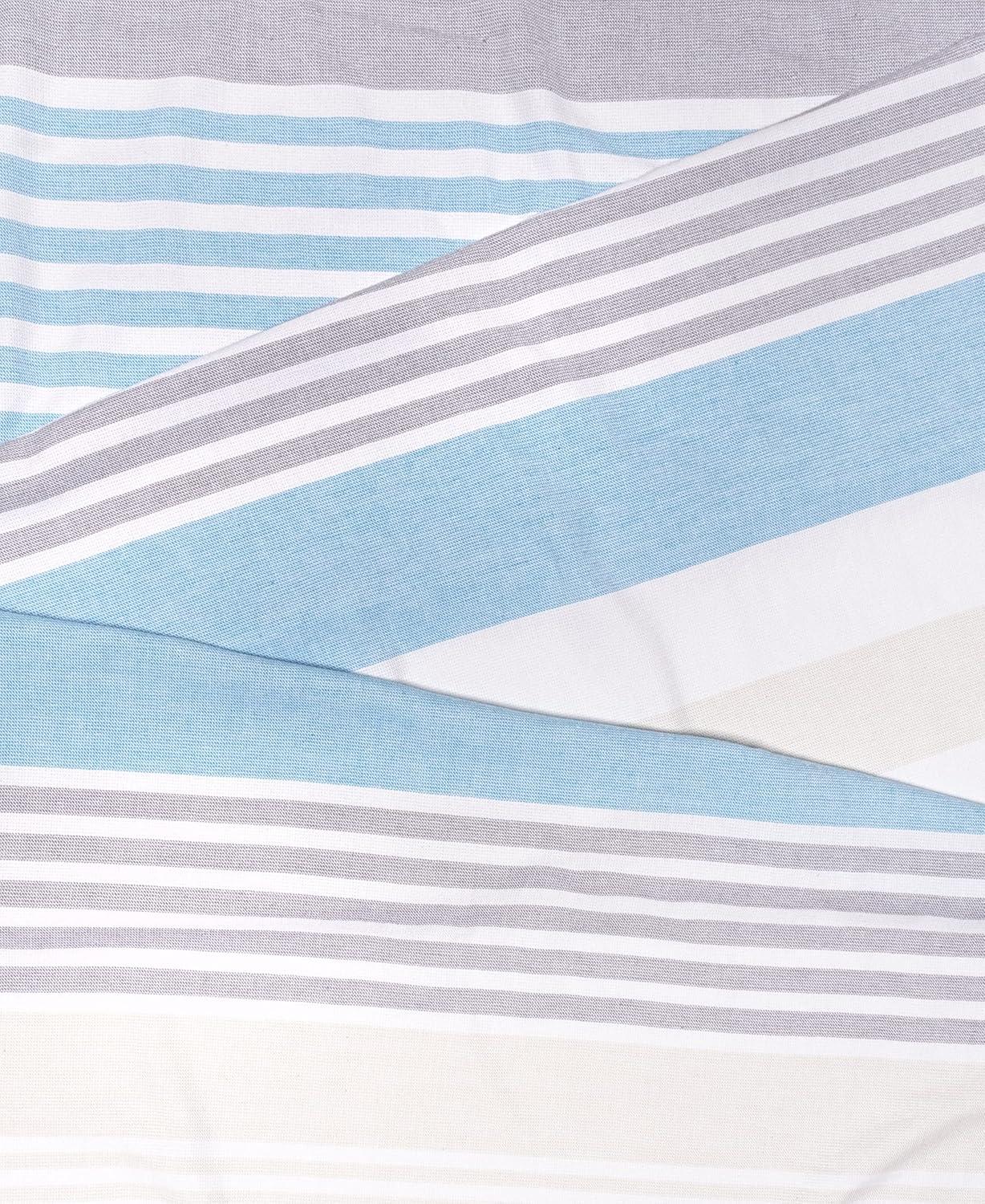 imageSuperior Oversized Cotton Beach Towel for Adults and Kids Quick Drying Towels for Pool Spa Resort Hotel Camping Travel Super Absorbent Striped with Tassels Tropical Cabana Collection BlackSky Blue