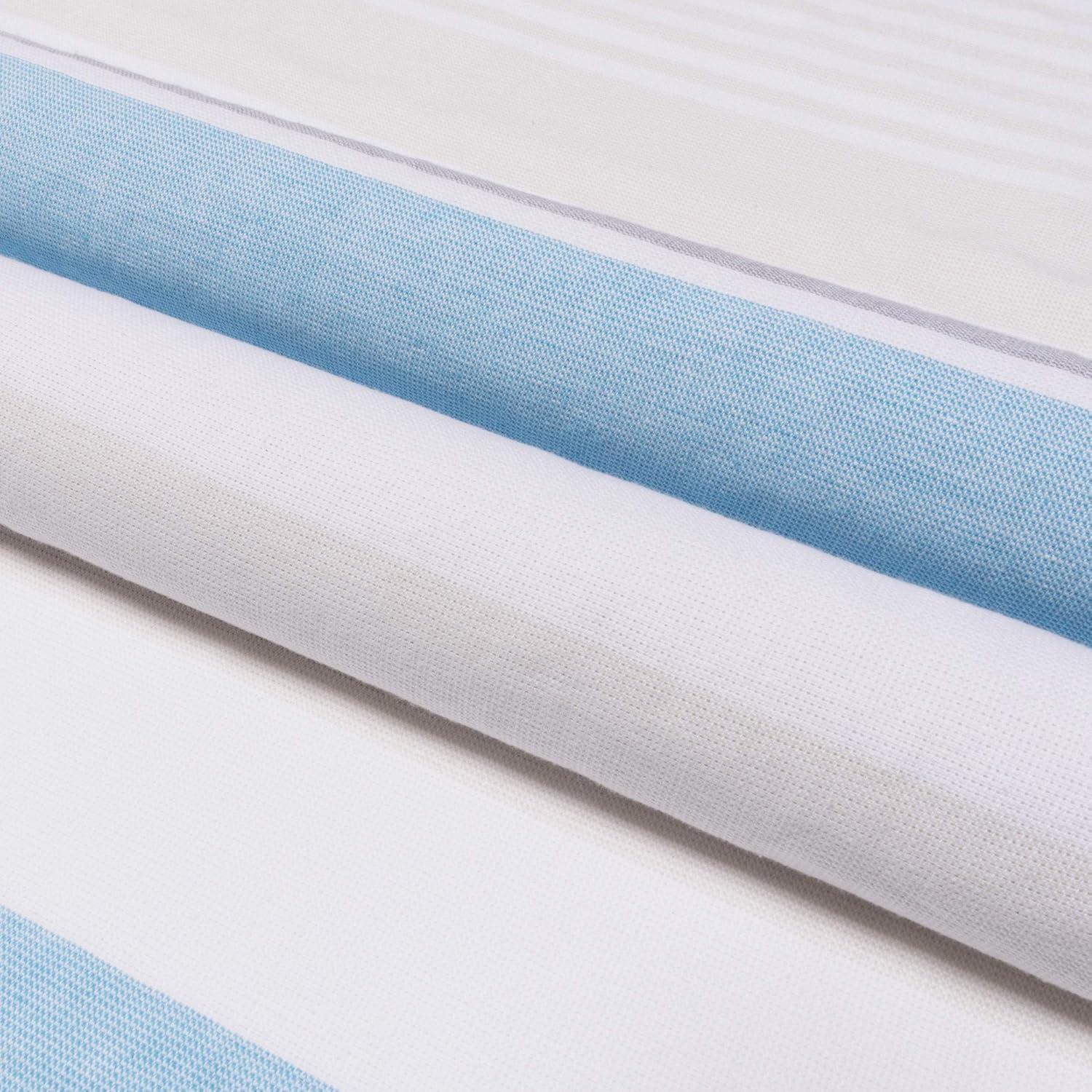 imageSuperior Oversized Cotton Beach Towel for Adults and Kids Quick Drying Towels for Pool Spa Resort Hotel Camping Travel Super Absorbent Striped with Tassels Tropical Cabana Collection BlackSky Blue