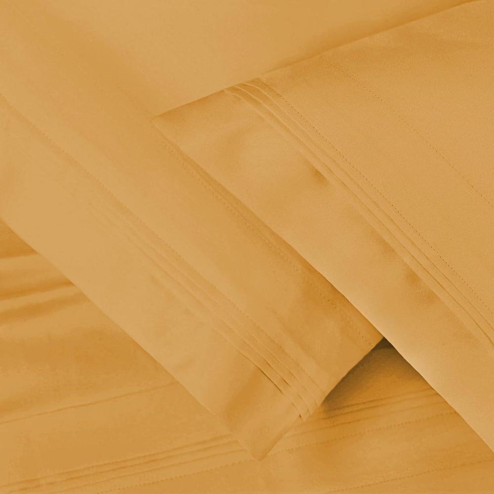 image100 Egyptian Cotton 1500 Thread Count Oversized Standard Pillowcase Set Solid WhiteGold