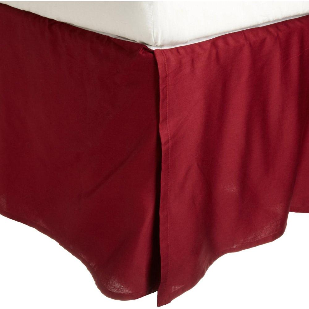 image3000 Series Wrinkle Resistant Cloud Solid Bed Skirt Twin XL TanBurgundy